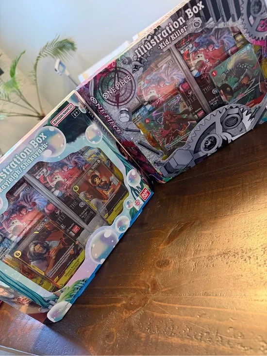 One Piece Illustration Box - Colorful Red & Teal Collectible Card Set