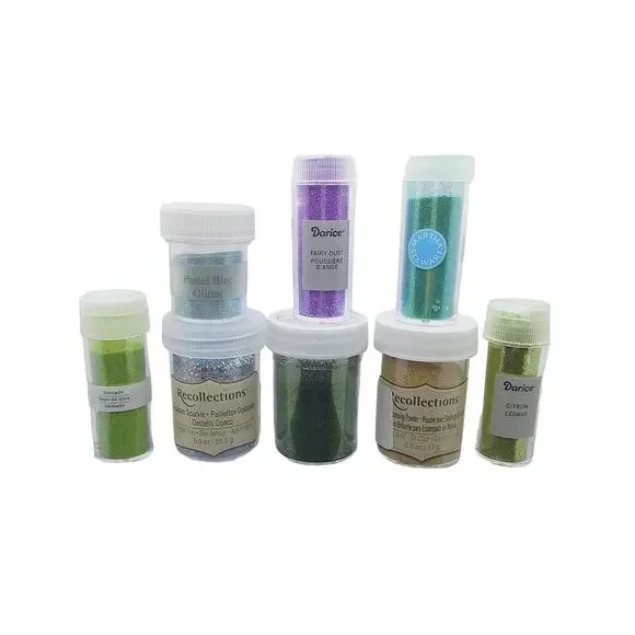 Recollections Darice Mixed Lot Glitter 8 Bottles Fine Craft DIY Scrapbooking