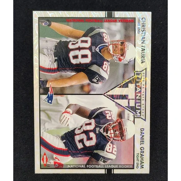 2002 Private Stock‎ Titanium Red 204/275 Christian Fauria Daniel Graham #144 NFL