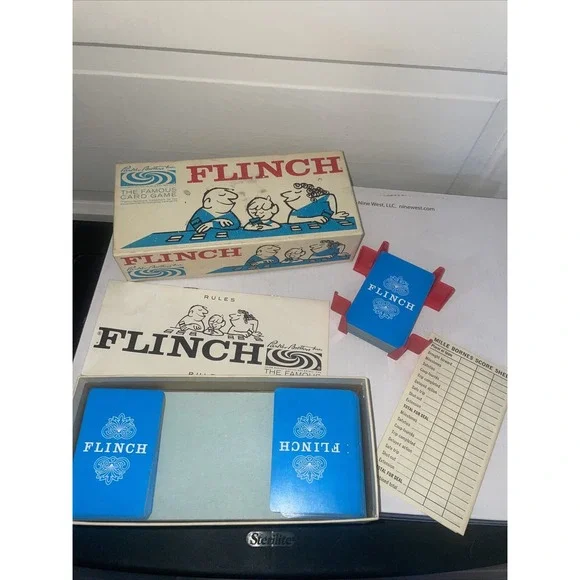Vintage 1963 Flinch Card Game W Full‎ Deck, Original Card Holder & Instructions!