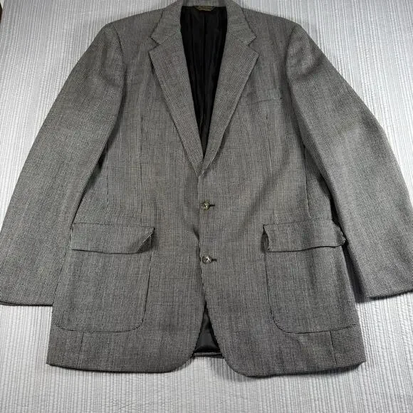 Southwick Blazer Mens 48R Gray Fleck Tweed Wool Made In USA Ivy League Heritage