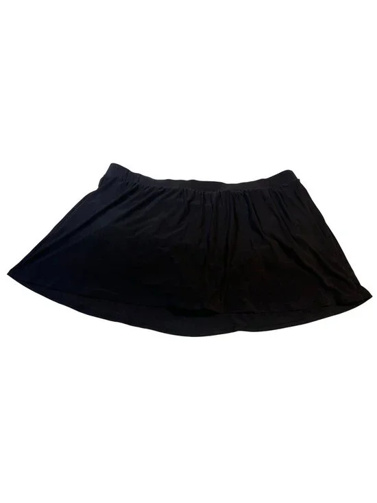 Sonnet shores Womens Plus Size 22W Black Swim Skirt Bottom With Built-In briefs