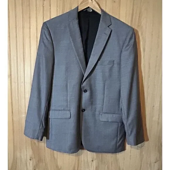 Jos A Bank Men's 40R Gray 2 Button Suit Coat Slim Fit 100% Wool