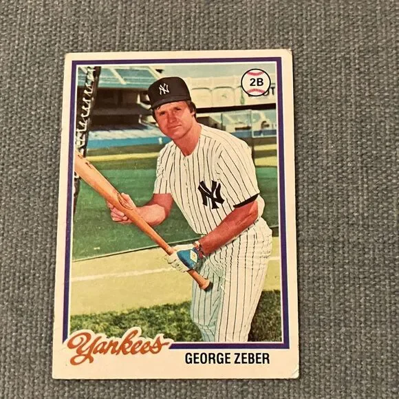 1978 Topps New York Yankees Baseball Card Trading Card