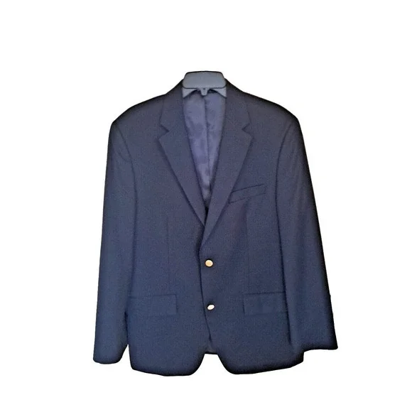 American Living Mens Classic Navy‎ Blue Blazer Gold Buttons Sz 40 R Single Vent