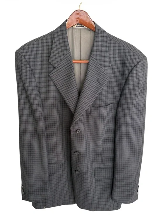 Claiborne Gray Checked Sport Coat Blazer