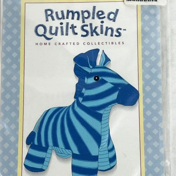 Rumples Quilt Skins Zebra Sewing Pattern 2005 Stuffed Animal 11 Inch Toy Stuffie