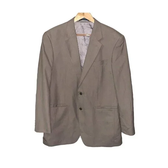 Croft & Barrow Tan Business Casual 2 Button Sport Coat Mens Blazer 40 Reg