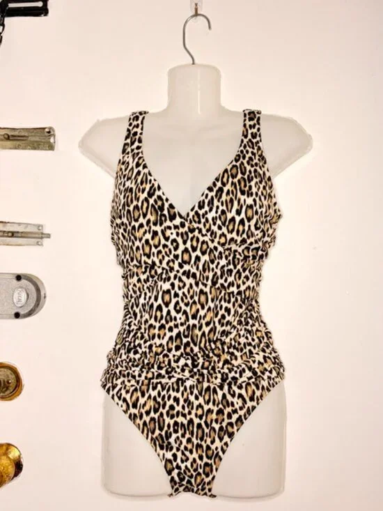 Tommy Bahama leopard print one-piece swimsuit- Size 4