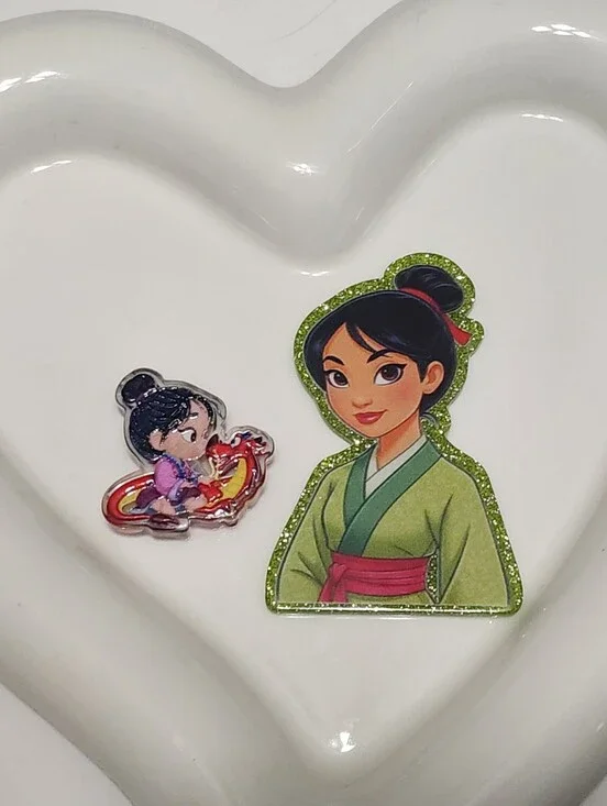 Princess‎ Flatback Focal Bead Flats Planar Beaded Pen Badge Jewelry Making