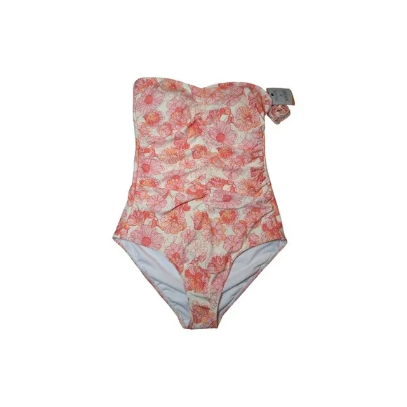 ⭐D9 Women's Floral Print Shade & Shore One Piece Swimsuit Multicolor Sz Large