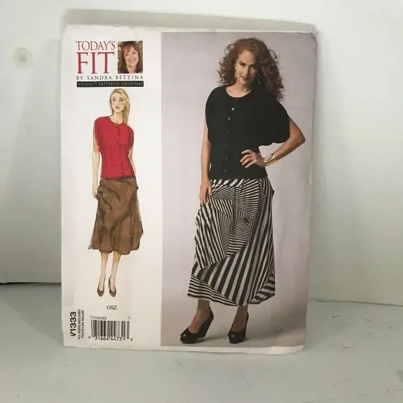 #V1333 Vogue Womans top skirt sewing pattern