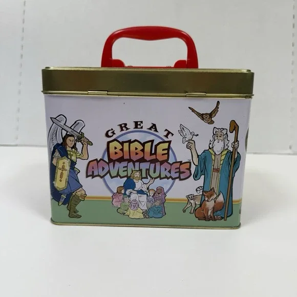 Great Bible Adventures Tin‎ Case Box Full Of Cards Heroes Angels Sunday School