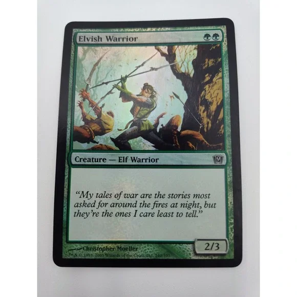 MTG FOIL Elvish Warrior‎ 9th Edition 240 BK Edge Christopher Moeller BG.1WA1902