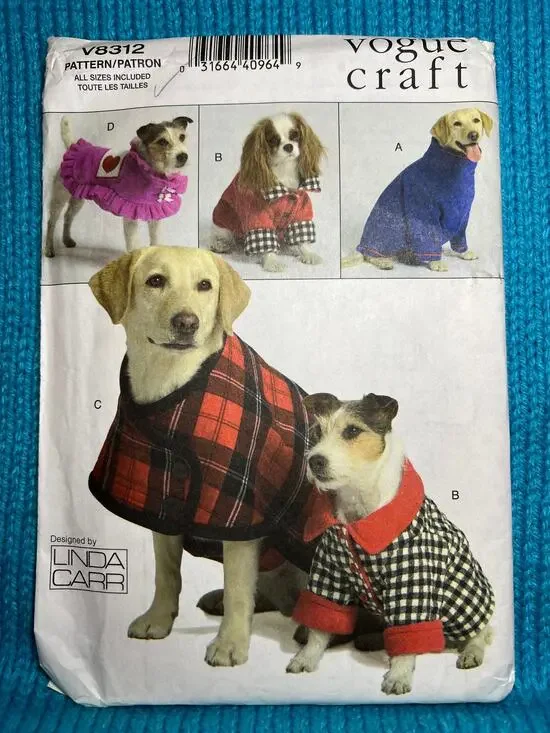 Vogue 8312 dog vest coat pattern