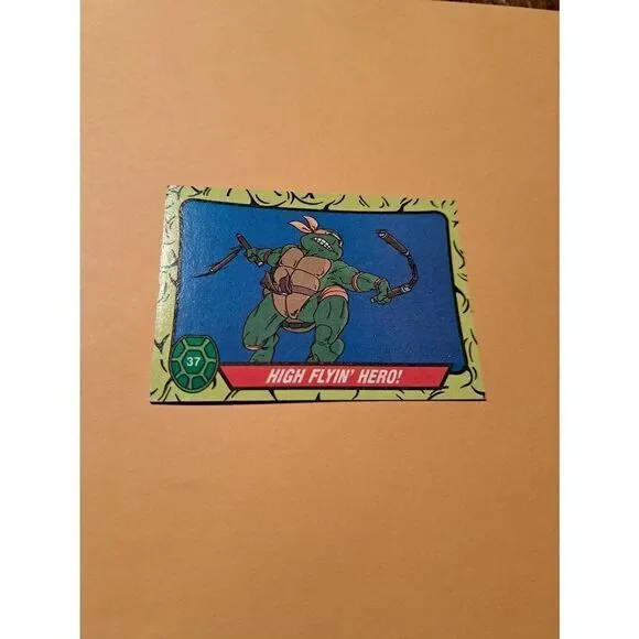 1989 Topps TMNT High Flyin Hero Trading Card 37 Teenage Mutant Ninja Turtles