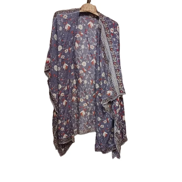 Japna Floral Beachy Swimsuit Coverup Ladies One Size Viscose Oversized Modest