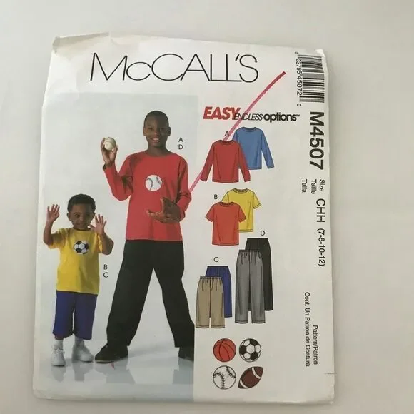 #M4507 McCalls child sewing pattern size 10-14