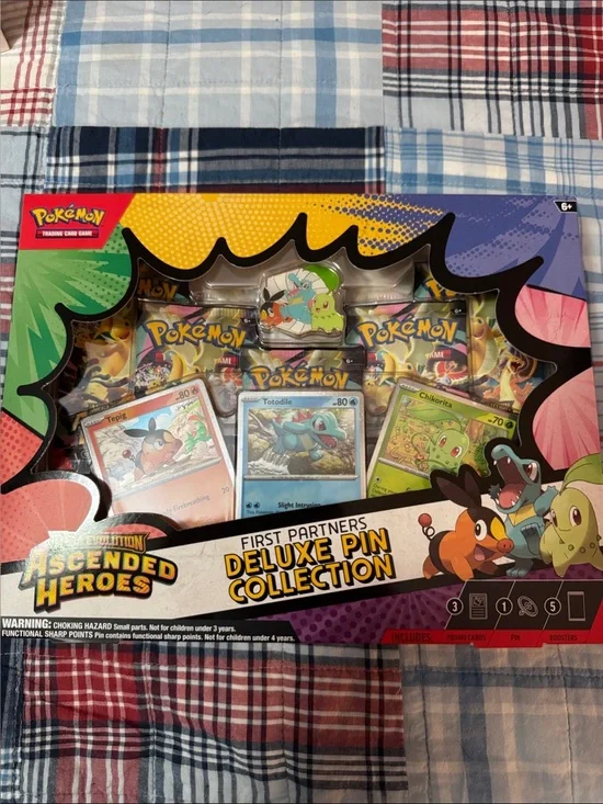 Pokemon First Partners Deluxe Pin Collection - Yellow Blue Green