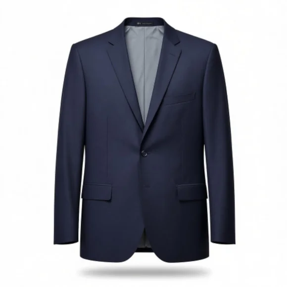 GARIANI Dallas Menswear Custom Side-Vent 2-Button Navy Blazer 44R Super 150 Wool