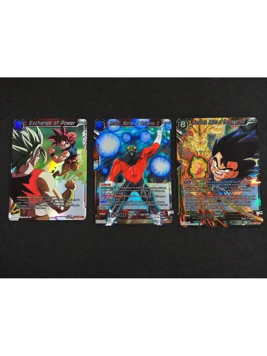Dragon Ball Z Masters 3x FOIL Card Lot Goku Dragon Fist Exchange Power Kettol