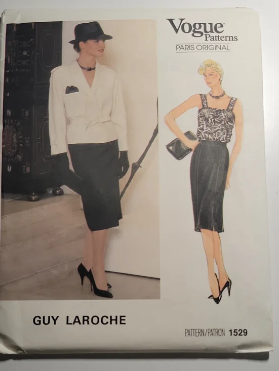 Vintage Vogue Paris Original #1529 Sewing Pattern, Size 10, UNCUT