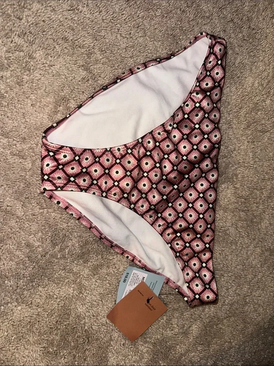 Shade & Shore Pink Geometric Bikini Bottom