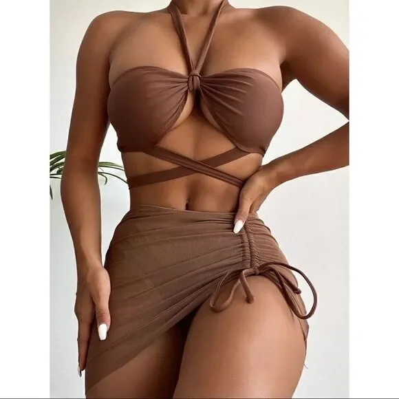 Bikini LUXE Three Piece Bikini Swimsuit Set
