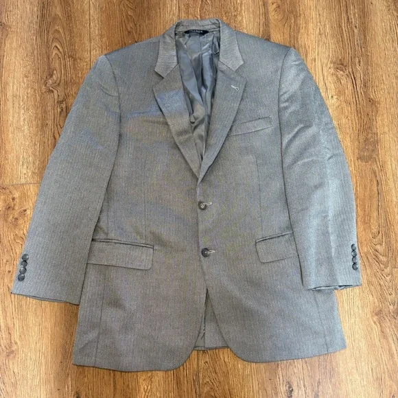 Jos A‎ Bank Signature Blazer 42R gray Silk Camel Hair Herringbone luxury