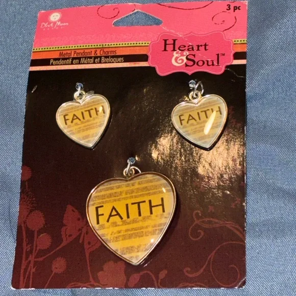 Heart Soul Yellow Faith Heart Pendants