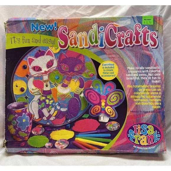 VTG Y2K Lisa Frank Sandi Crafts Kit Complete NOS Cats Butterfly Rare