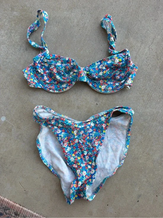 Y2K Floral Bikini