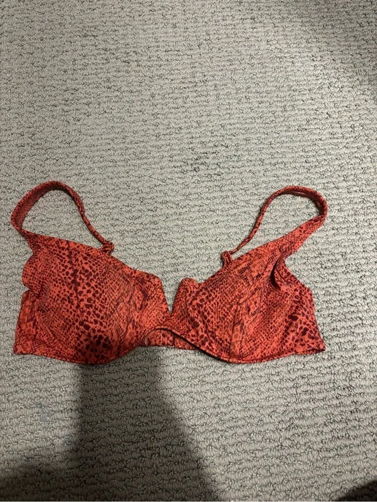 Target Red Animal-Print Bikini Top