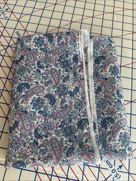 Vintage Peter Pan Fabrics Paisley Floral Cotton Fabric 1 3/4 Yards x 44”
