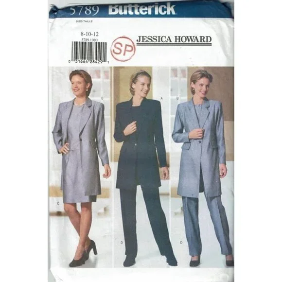 Butterick Sewing Pattern 5789 Jacket Top Skirt Pants Jessica Howard Size 8-12‎