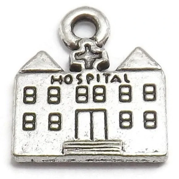 6pcs Hospital Charms, nurse doctor medical,‎ jewelry making supplies