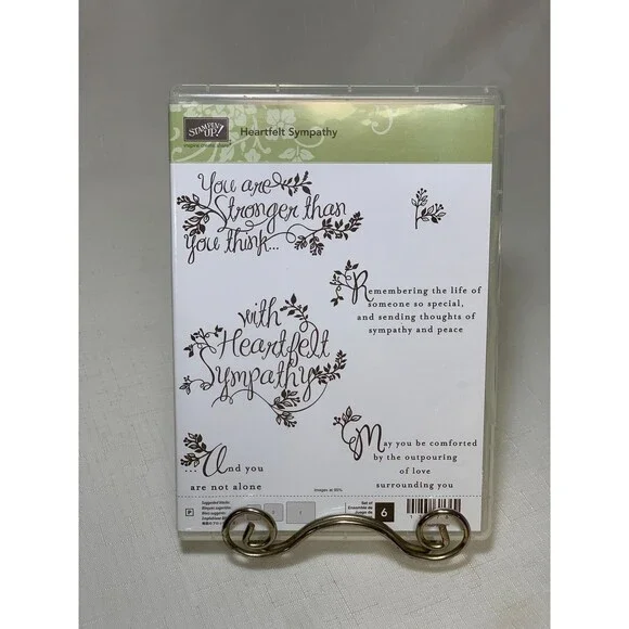 Stampin Up! Heartfelt Sympathy Cling Set Thinking Of You Get Well Card Craft Art