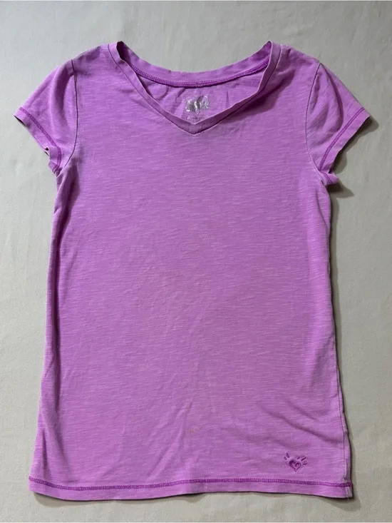 Lavender Purple Shirt Girl’s 10 Top Short Sleeve Tee Shirt T-Shirt Basic Summer