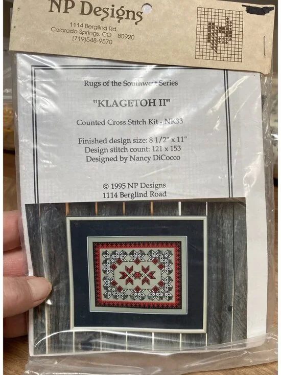 NP Designs 1995 Rugs Of The Southwest Series Klagetoh II Ctd Cross Stitch Kit