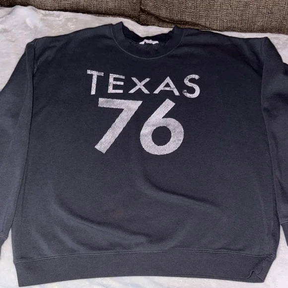Gently Loved Texas 76 Unisex Gray Sweatshirt by Ascot & Hart