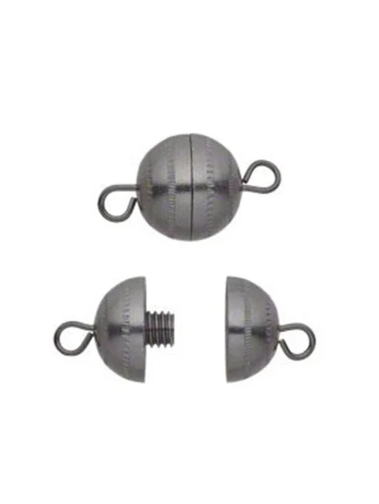 Heavy Duty Gunmetal Grey Black Round 11mm Screw Together Barrel Clasp 1 pc