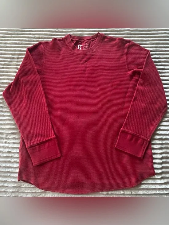 Vintage GAP red ribbed long sleeve shirt ♡