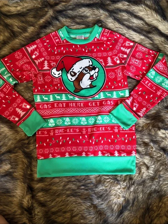 Unique and Rare Unisex Christmas Bucee's  Texas Christmas Sweater Size Small