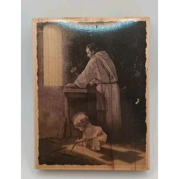 Stampabilities Destiny Father Jesus Shadow of Cross Religious Rubber Stamp