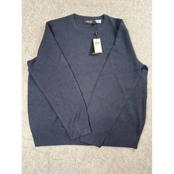 RLX Ralph Lauren Sweater Mens XXL Navy  100% Cashmere Crewneck Luxury Classic