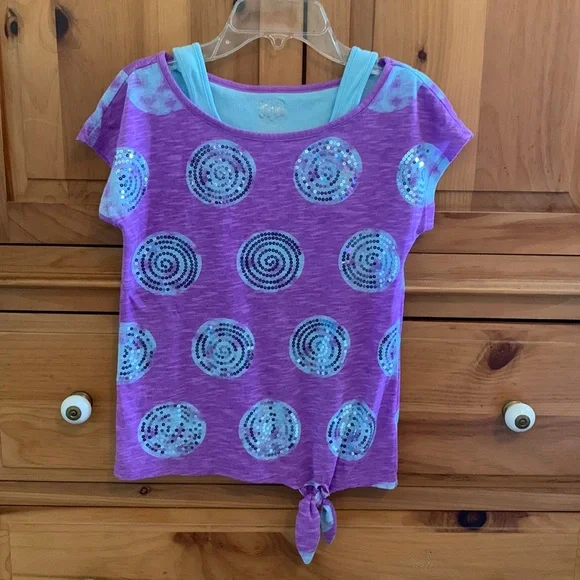 Justice Sequined Top • Girls Size 10