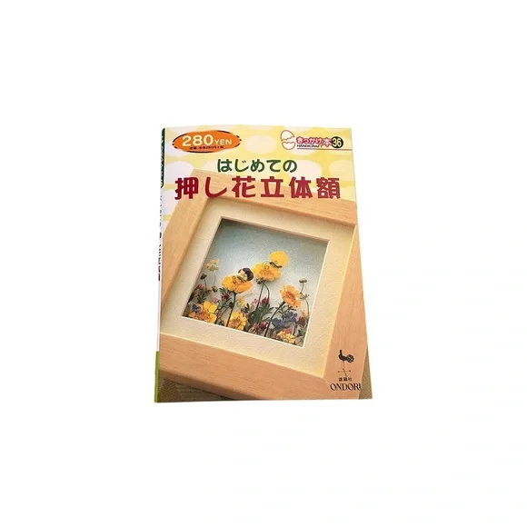 Vintage Japanese 3D Pressed Flower Framed Art Craft Book Y2K Ondori Handmade DIY