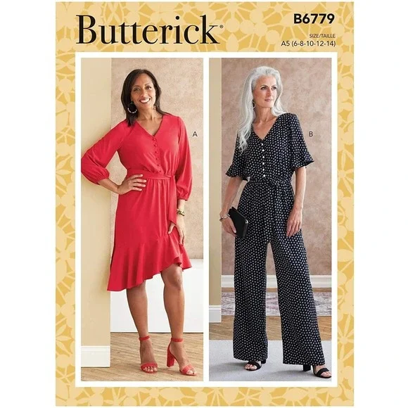 Butterick Sewing Pattern 6779 10758 Dress Jumpsuit‎ Misses Size 16-24