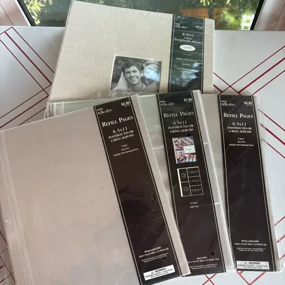 The Paper Studio 8.5x11 Scrapbook Album & Refill Pages Lot New Sealed