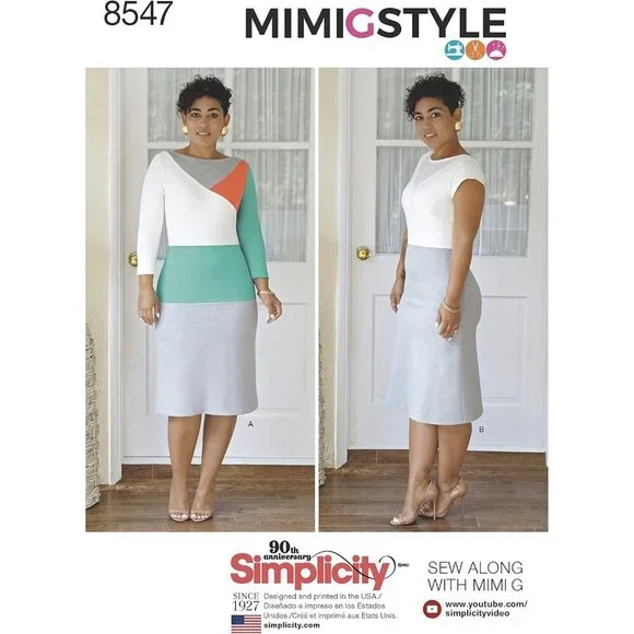 Simplicity D0885 / 8547 Misses/Miss Petite‎ Knit Dress Pattern Size 18-26 MIMI G